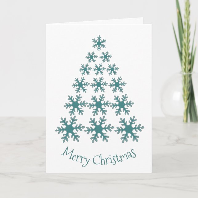 Árbol de Navidad de copos de nieve Feliz Navidad (Anverso)