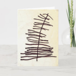 Árbol de Navidad de dibujo infantil - Tarjeta de s