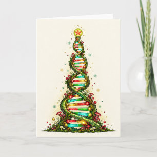 Árbol de Navidad de Doble Hélice de ADN con Hongos