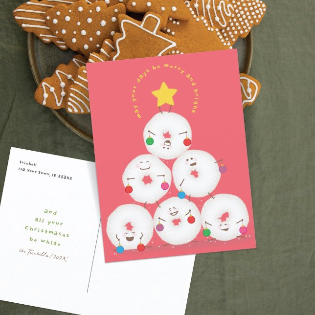 Árbol de Navidad de Donas con Azúcar en Polvo (Subido por el creador)