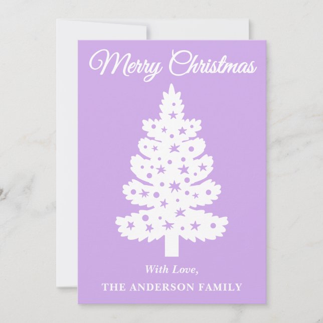 árbol de navidad de escritura manuscrita de lavand (Anverso)