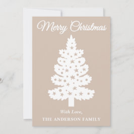 Árbol de navidad de escritura manuscrita Taupe