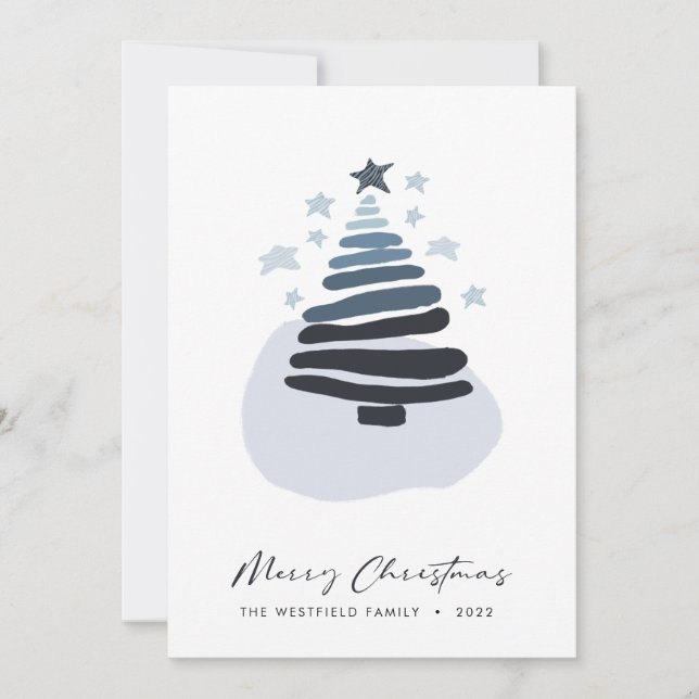 Árbol de Navidad de estilo escandalo azul (Anverso)