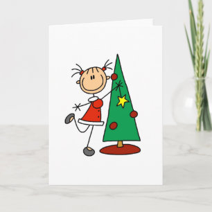 Árbol de Navidad de figuras de palitos