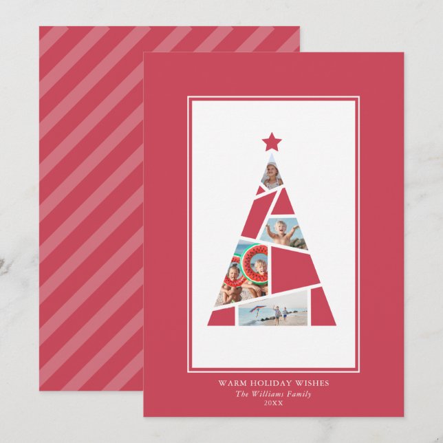 Árbol de Navidad de foto mínima (Anverso / Reverso)