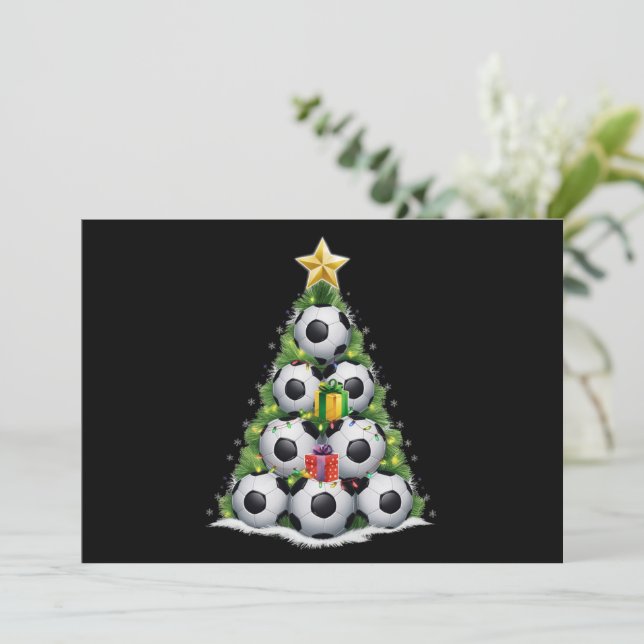 Árbol de Navidad de fútbol jugador Xmas chicos  (Anverso de pie)