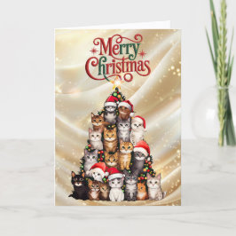 Árbol de Navidad de Gato Adorable