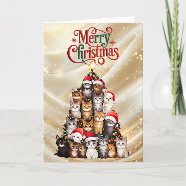 Árbol de Navidad de Gato Adorable (Anverso)
