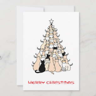 Árbol de navidad de gato simple y simple