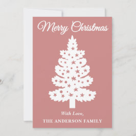 Árbol de navidad de guión manuscrito de oro Rosa