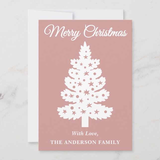 Árbol de Navidad de guiones manuscritos y Rosas po (Anverso)