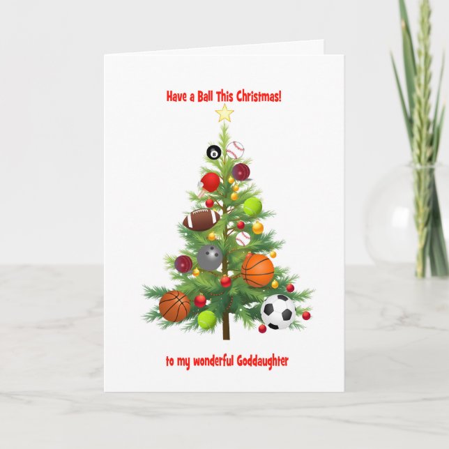 Árbol de Navidad De Hija Diosa Decorado Con Bolas (Anverso)