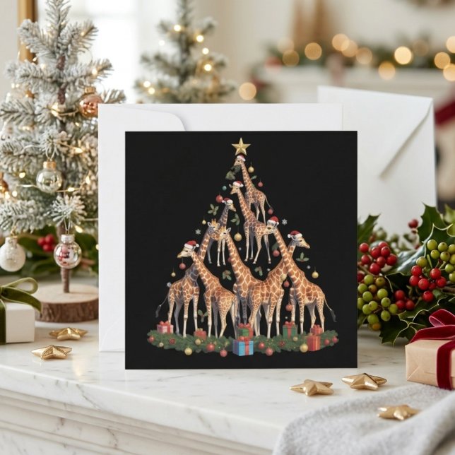 Árbol de Navidad de jirafa caprichosa con sombrero (Subido por el creador)