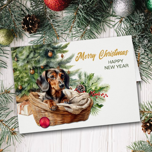 Árbol de Navidad de la Canasta de Mimbre Dachshund (Subido por el creador)