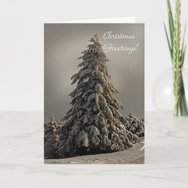 Árbol de Navidad de la Naturaleza - Tarjeta de sal (Anverso)
