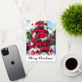 Árbol de Navidad de la Poinsettia festiva