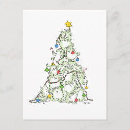 ÁRBOL DE NAVIDAD de la postal de los GATITOS por