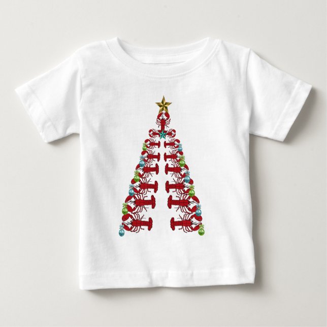 Árbol de Navidad de langosta linda camisa fea fies (Anverso)