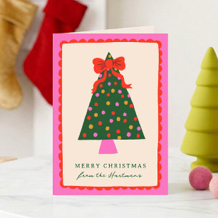 Árbol de Navidad de lazo colorido escarpado doblad