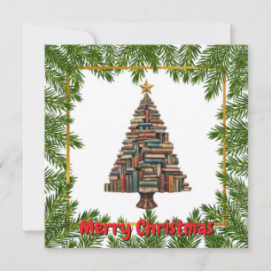 Árbol de Navidad de libro colorido divertido vinta