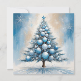 Árbol de Navidad de lujo Art Deco con adornos azul