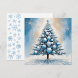 Árbol de Navidad de lujo Art Deco con adornos azul