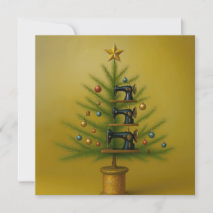 Árbol de Navidad de máquina de coser Feliz Navidad