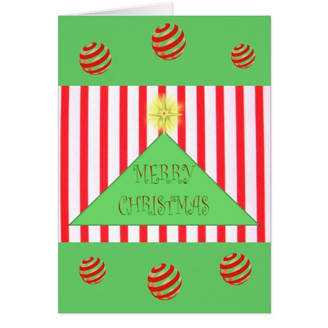 Árbol de navidad de merry rayado (Frente)