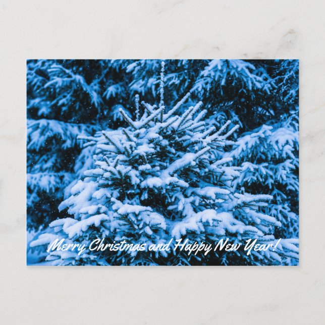 Árbol de Navidad de Nieve en Invierno (Anverso)