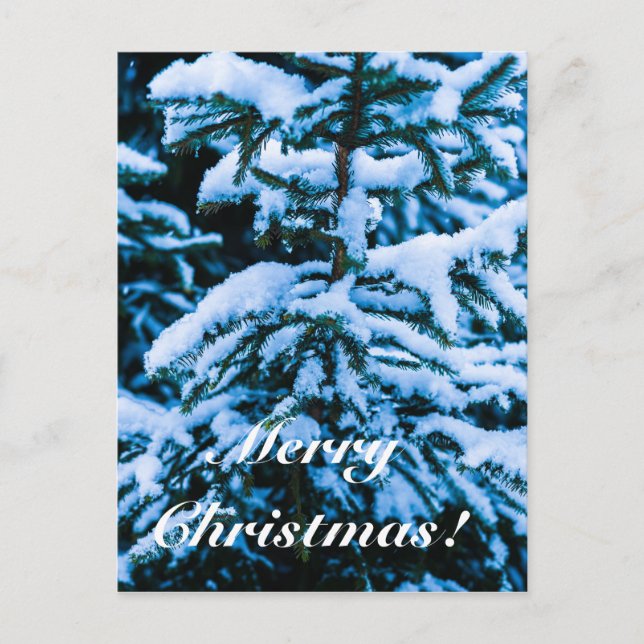 Árbol de Navidad de Nieve en Invierno (Anverso)