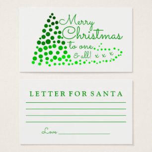 Árbol de Navidad de Ombré, Carta Para Santa