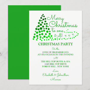 Árbol de Navidad de Ombré, invitación de fiesta pa