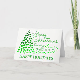 Árbol de Navidad de Ombré, tarjeta de vacaciones f