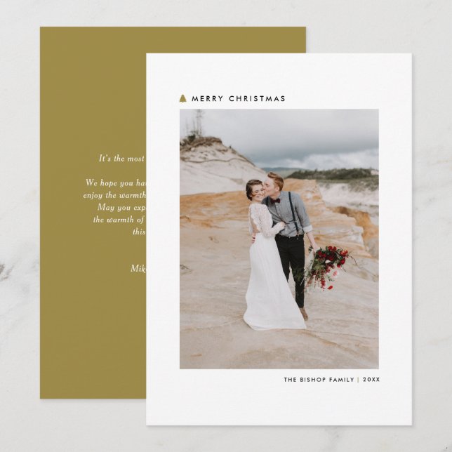 Árbol de Navidad de oro moderno Fotos de Navidad (Anverso / Reverso)