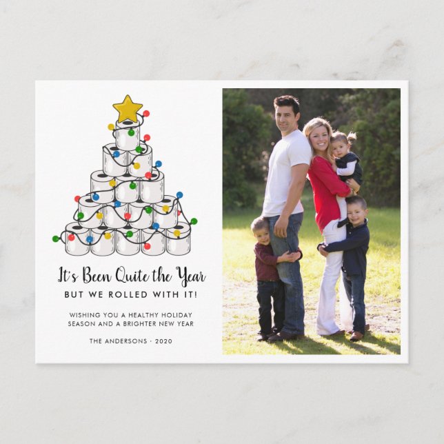 Árbol de Navidad de Papel Higiénico Enrollado Con  (Anverso)