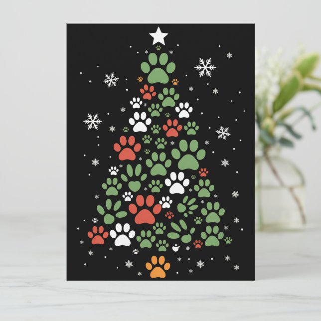 Árbol de Navidad de Pata de Mascota Gatos Amante d (Anverso de pie)