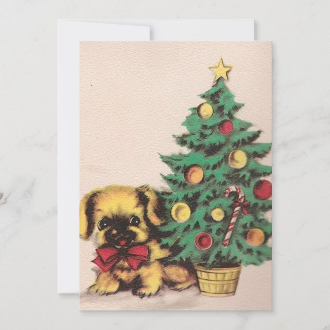 Árbol de Navidad de perro de Navidad de época cort (Anverso)