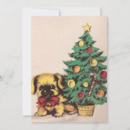 Árbol de Navidad de perro de Navidad de época cort