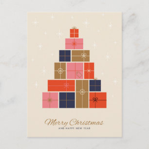 Árbol de Navidad de pila de regalos