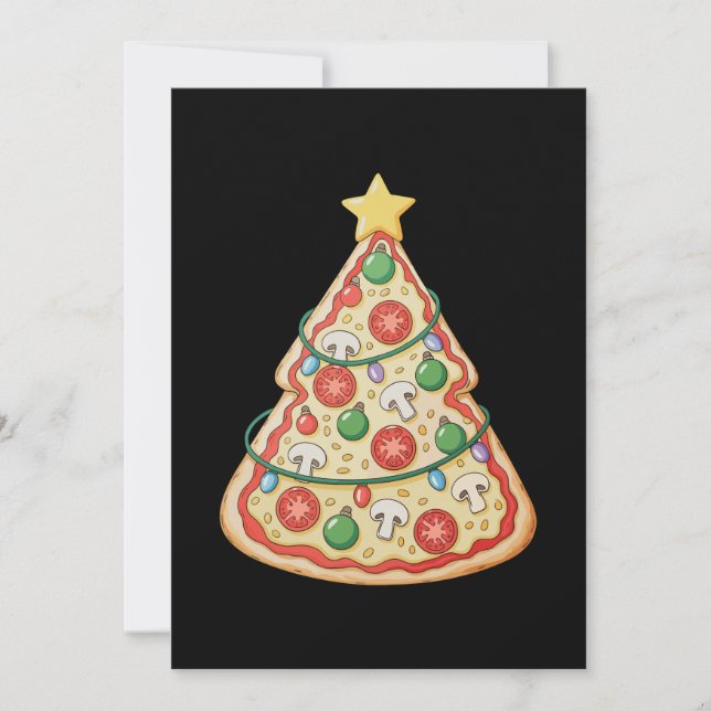 Árbol de Navidad de Pizza Luces de Navidad Corteza (Anverso)