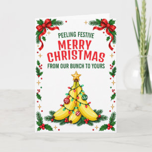 Árbol de Navidad de Plátano Divertido Pun Fiesta P