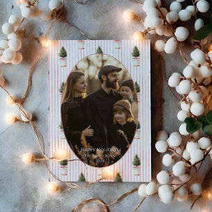 Árbol de Navidad de Raya con Rubor en la Foto