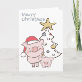 Árbol de Navidad de Santa Piggy y Baby Pig