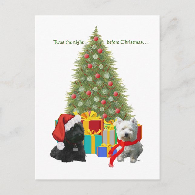 Árbol de Navidad de Scottie y Westie (Anverso)