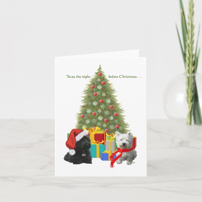 Árbol de Navidad de Scottie y Westie (Anverso)