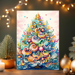 Árbol de Navidad de Swirl colorido