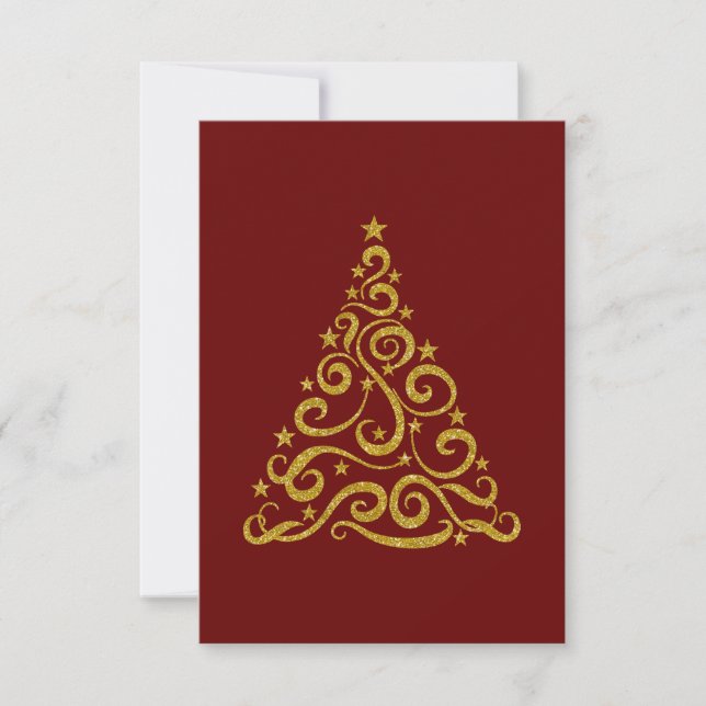 Árbol de Navidad de Swirl Gold (Anverso)