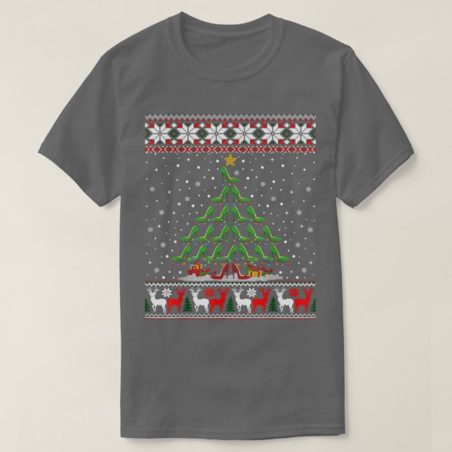 Árbol de Navidad de tacón alto suéter navideño feo (Diseño del anverso)