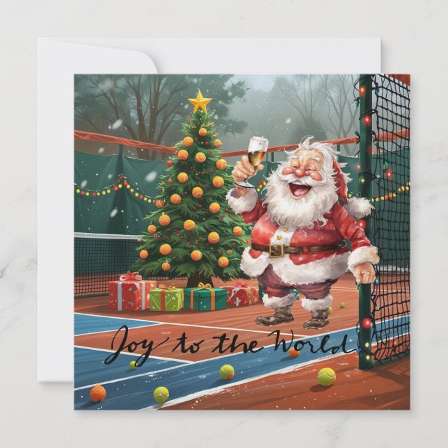 Árbol de Navidad de tenis en la cancha (Anverso)