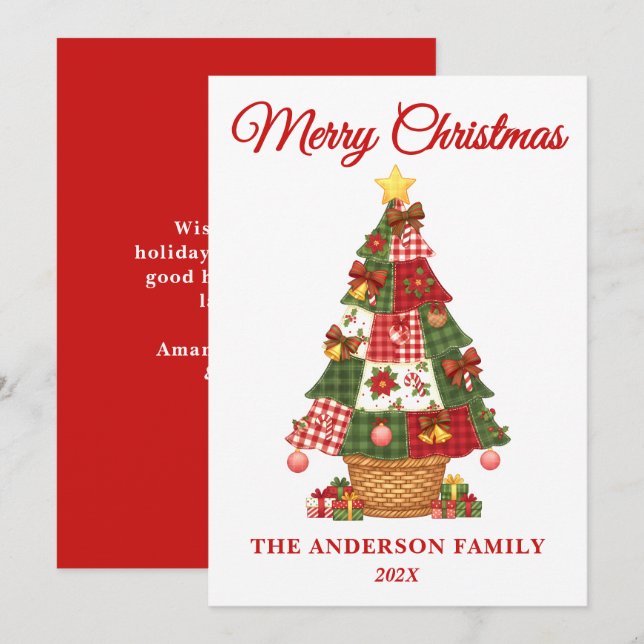 Árbol de Navidad de trabajo en mosaico no fotográf (Anverso / Reverso)